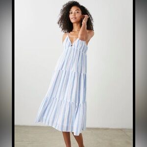 NWOT Rails Avril Gibson Stripe midi summer dress size L